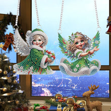 Load image into Gallery viewer, 2pcs Christmas Angel Diamond Art Hanging Pendant Diamond Painting Home Decor
