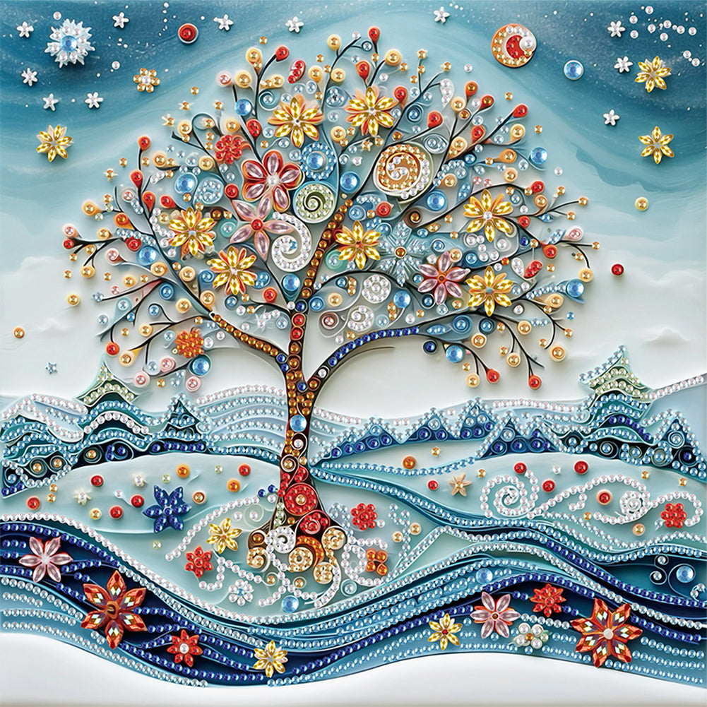 Diamond Painting - Partial Special Shaped - Tree of life (30*30CM)