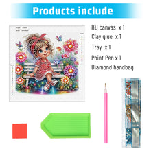 Load image into Gallery viewer, Diamond Painting - Partial Special Shaped - Cute little girl (30*30CM)
