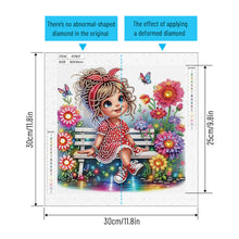 Load image into Gallery viewer, Diamond Painting - Partial Special Shaped - Cute little girl (30*30CM)
