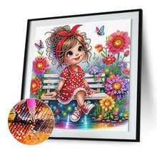Load image into Gallery viewer, Diamond Painting - Partial Special Shaped - Cute little girl (30*30CM)
