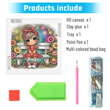 Load image into Gallery viewer, Diamond Painting - Partial Special Shaped - Cute little girl (30*30CM)
