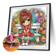 Load image into Gallery viewer, Diamond Painting - Partial Special Shaped - Cute little girl (30*30CM)
