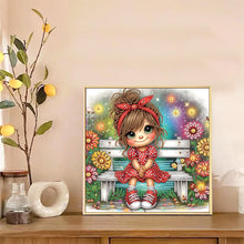 Load image into Gallery viewer, Diamond Painting - Partial Special Shaped - Cute little girl (30*30CM)
