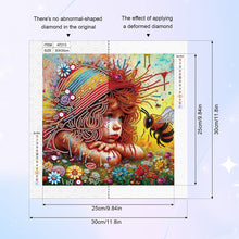 Load image into Gallery viewer, Diamond Painting - Partial Special Shaped - Cute little girl (30*30CM)
