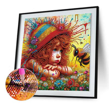 Load image into Gallery viewer, Diamond Painting - Partial Special Shaped - Cute little girl (30*30CM)
