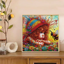 Load image into Gallery viewer, Diamond Painting - Partial Special Shaped - Cute little girl (30*30CM)
