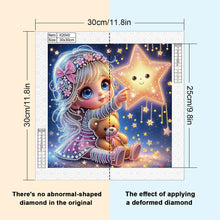 Load image into Gallery viewer, Diamond Painting - Partial Special Shaped - Cute little girl (30*30CM)
