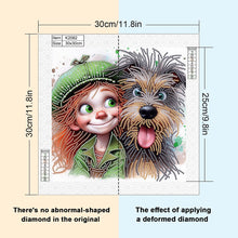 Load image into Gallery viewer, Diamond Painting - Partial Special Shaped - Cute little girl (30*30CM)
