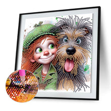 Load image into Gallery viewer, Diamond Painting - Partial Special Shaped - Cute little girl (30*30CM)
