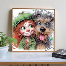 Load image into Gallery viewer, Diamond Painting - Partial Special Shaped - Cute little girl (30*30CM)

