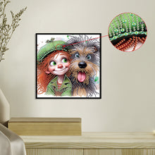 Load image into Gallery viewer, Diamond Painting - Partial Special Shaped - Cute little girl (30*30CM)
