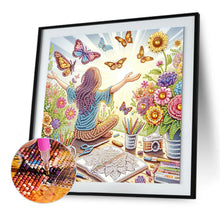 Load image into Gallery viewer, Diamond Painting - Partial Special Shaped - Cute little girl (30*30CM)
