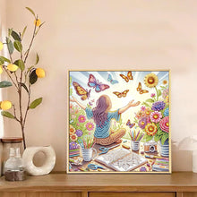 Load image into Gallery viewer, Diamond Painting - Partial Special Shaped - Cute little girl (30*30CM)
