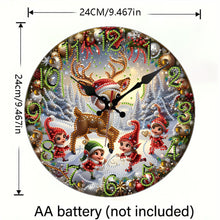 Load image into Gallery viewer, Christmas DIY Diamond Painting Clock Kits Diamond Art Wall Clock Home Wall Decor
