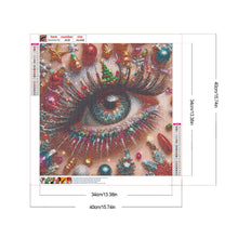 Load image into Gallery viewer, Diamond Painting - Full Round - Eyes with Christmas eyeshadow (40*40CM)
