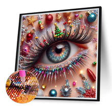 Load image into Gallery viewer, Diamond Painting - Full Round - Eyes with Christmas eyeshadow (40*40CM)
