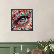 Load image into Gallery viewer, Diamond Painting - Full Round - Eyes with Christmas eyeshadow (40*40CM)
