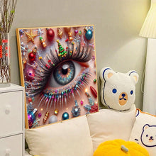 Load image into Gallery viewer, Diamond Painting - Full Round - Eyes with Christmas eyeshadow (40*40CM)
