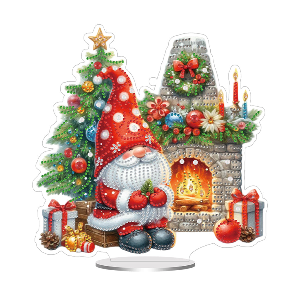 Acrylic Special Shape Xmas Tree Mermaid Table Top Diamond Painting Ornament Kits