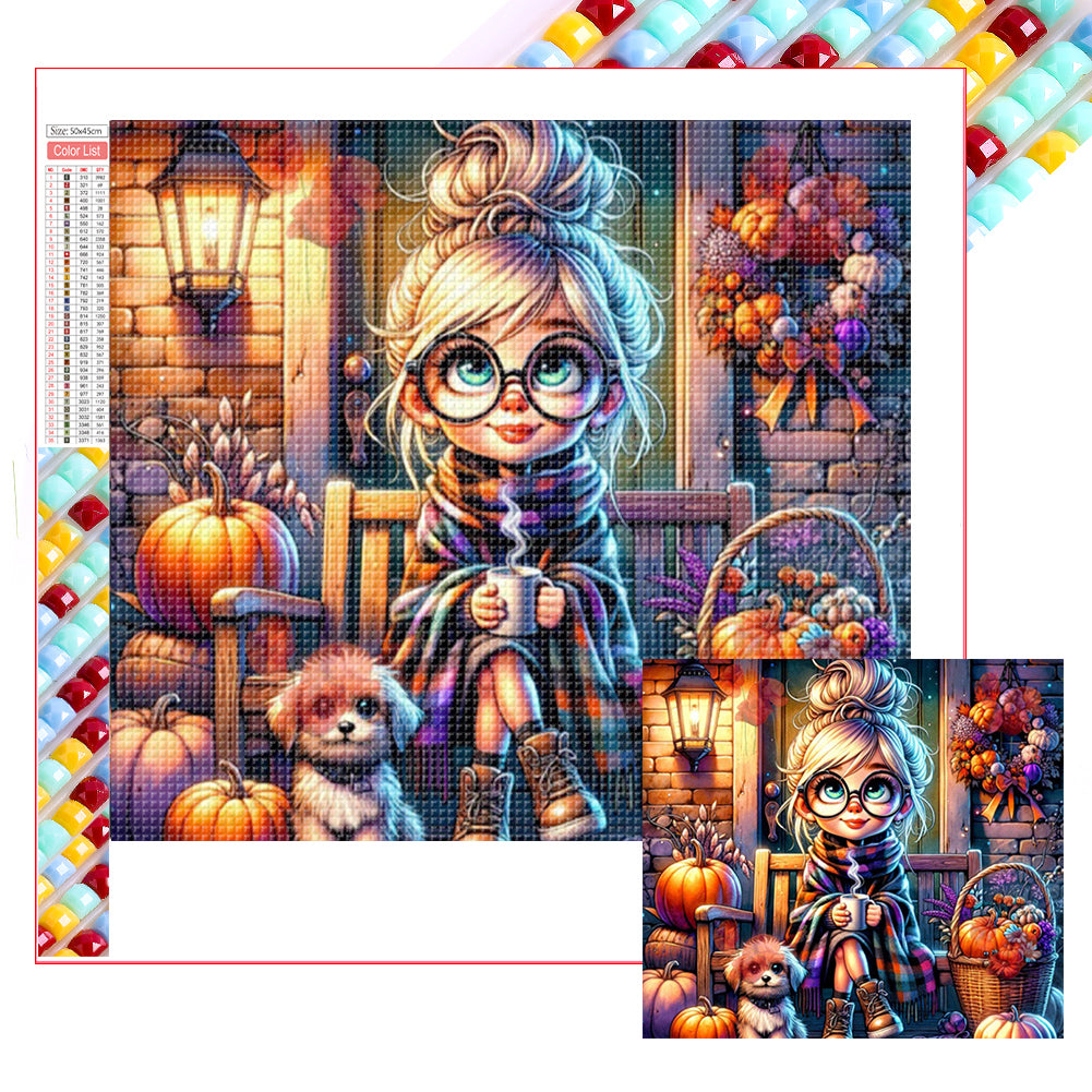 Diamond Painting - Full Square - Pumpkin girl (50*45CM)