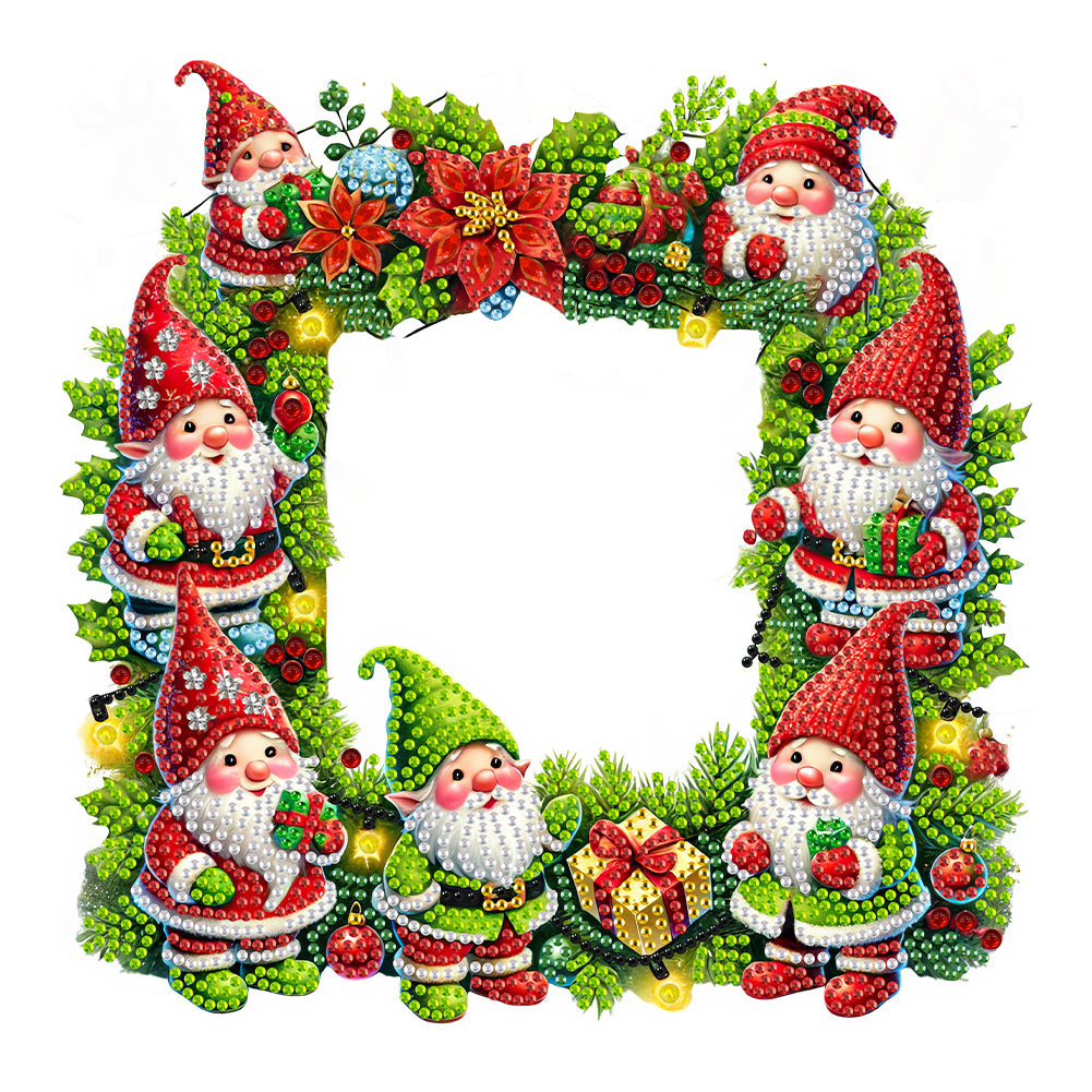 Acrylic Special Shape Christmas Gnome Table Top Diamond Painting Frame Kits