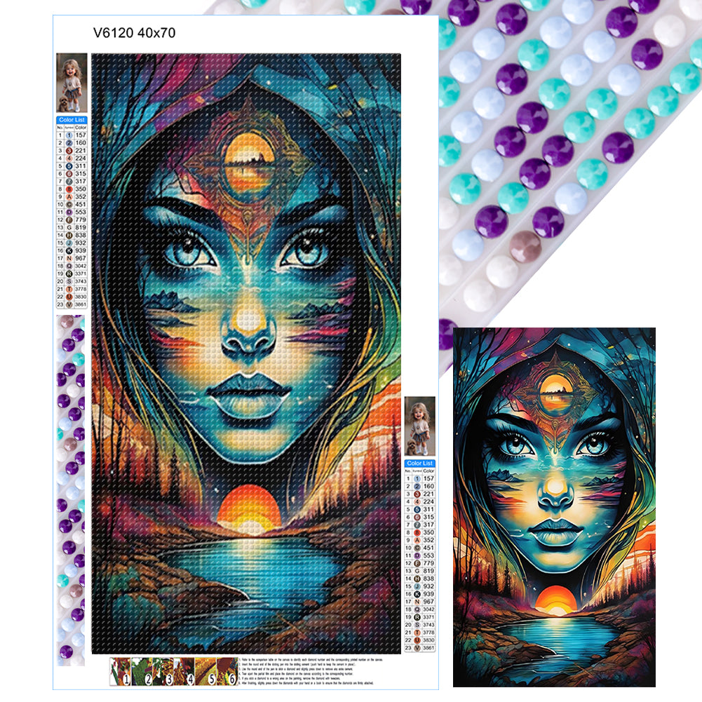 AB Diamond Painting - Full Round - Goddess of nature (40*70CM)