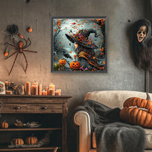 Load image into Gallery viewer, Diamond Painting - Full Round - Halloween Witch Crow Pumpkin (40*40CM)
