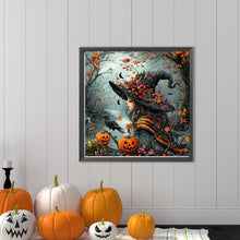 Load image into Gallery viewer, Diamond Painting - Full Round - Halloween Witch Crow Pumpkin (40*40CM)
