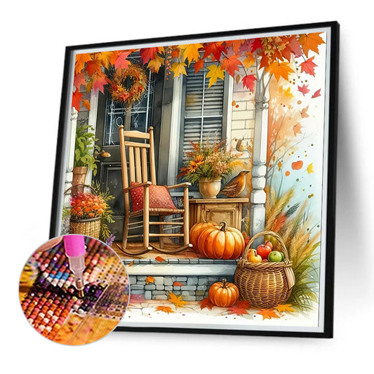 Diamond Painting - Full Round - Autumn Courtyard (40*40CM)