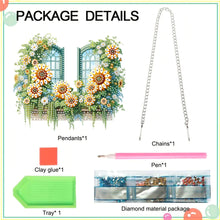 Load image into Gallery viewer, Acrylic DIY Diamond Painting Hanging Pendant Home Decor (Sunflower Window)
