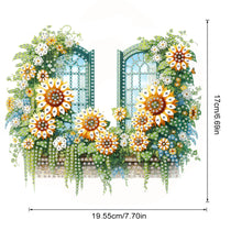 Load image into Gallery viewer, Acrylic DIY Diamond Painting Hanging Pendant Home Decor (Sunflower Window)
