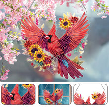 Load image into Gallery viewer, Acrylic DIY Diamond Painting Hanging Pendant Home Decor (Sunflower Cardinal)
