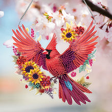 Load image into Gallery viewer, Acrylic DIY Diamond Painting Hanging Pendant Home Decor (Sunflower Cardinal)
