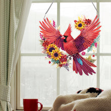 Load image into Gallery viewer, Acrylic DIY Diamond Painting Hanging Pendant Home Decor (Sunflower Cardinal)
