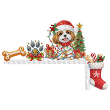 Load image into Gallery viewer, Wooden Christmas Dog DIY Diamond Painting Door Topper Decor for Party Ornament
