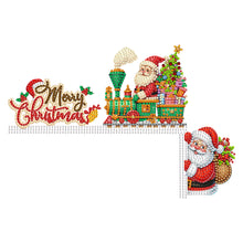 Load image into Gallery viewer, Wooden Santa Claus 5D DIY Diamond Painting Door Topper Decor for Party Ornament
