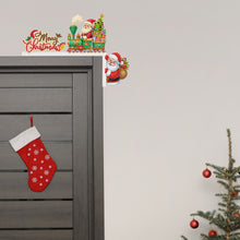 Load image into Gallery viewer, Wooden Santa Claus 5D DIY Diamond Painting Door Topper Decor for Party Ornament
