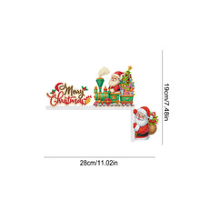 Load image into Gallery viewer, Wooden Santa Claus 5D DIY Diamond Painting Door Topper Decor for Party Ornament
