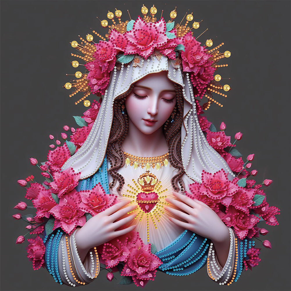 Diamond Painting - Partial Special Shaped - Faith Girl (40*40CM)