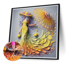 Load image into Gallery viewer, Diamond Painting - Partial Special Shaped - Elegant Girl (40*40CM)
