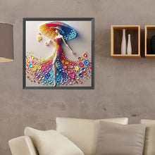 Load image into Gallery viewer, Diamond Painting - Partial Special Shaped - Colorful Umbrella Girl (40*40CM)
