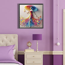 Load image into Gallery viewer, Diamond Painting - Partial Special Shaped - Colorful Umbrella Girl (40*40CM)
