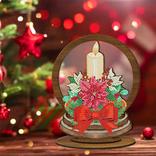 Load image into Gallery viewer, Wooden Christmas Table Top Diamond Painting Ornament Kits Xmas Home Decor (A)
