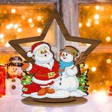 Load image into Gallery viewer, Wooden Christmas Table Top Diamond Painting Ornament Kits Xmas Home Decor (B)
