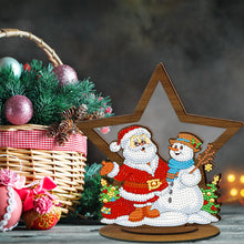 Load image into Gallery viewer, Wooden Christmas Table Top Diamond Painting Ornament Kits Xmas Home Decor (B)
