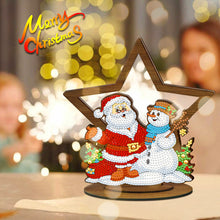 Load image into Gallery viewer, Wooden Christmas Table Top Diamond Painting Ornament Kits Xmas Home Decor (B)

