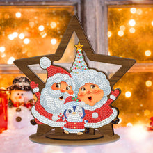 Load image into Gallery viewer, Wooden Christmas Table Top Diamond Painting Ornament Kits Xmas Home Decor (D)
