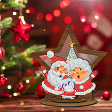 Load image into Gallery viewer, Wooden Christmas Table Top Diamond Painting Ornament Kits Xmas Home Decor (D)
