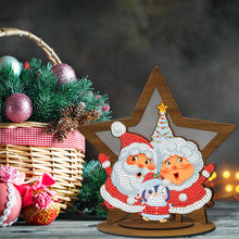 Load image into Gallery viewer, Wooden Christmas Table Top Diamond Painting Ornament Kits Xmas Home Decor (D)
